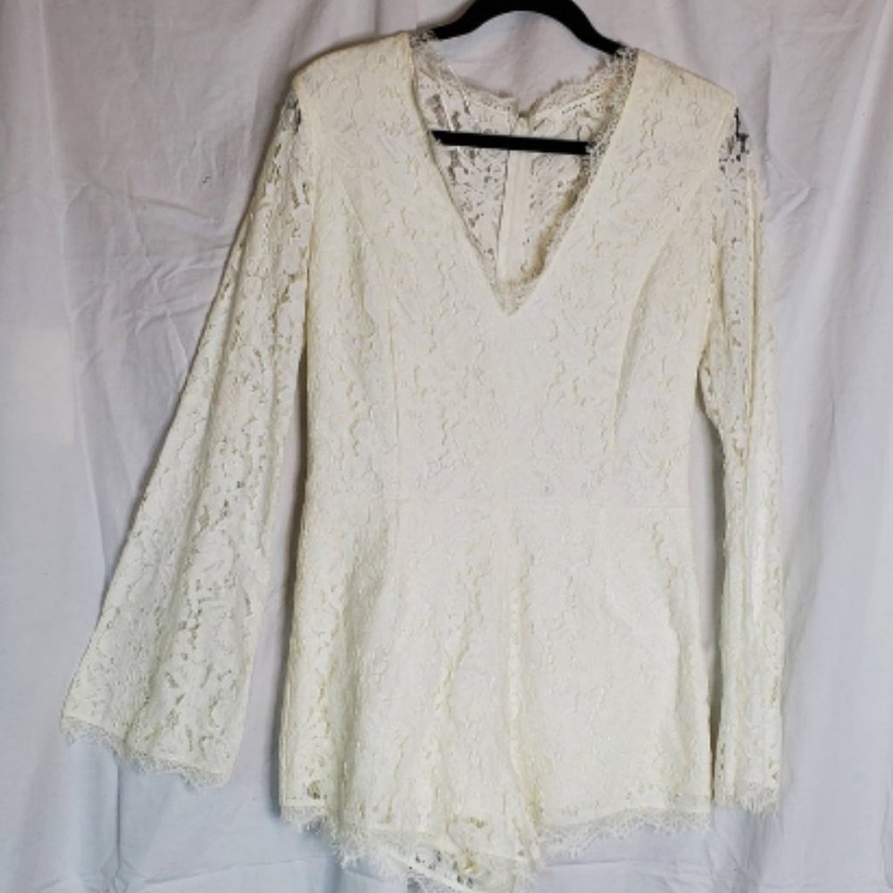 Endless Rose Romper White Lace